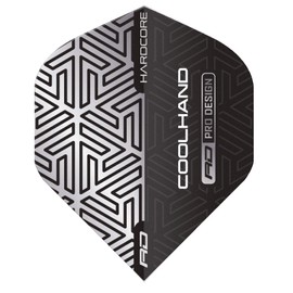 RED DRAGON Hardcore Luke Humphries Cool Hand Grey and White Dart Flights - 3 Sets per Pack (Total 9 Dart Flights)