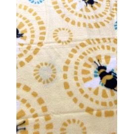 Circles of Bees Anti-Pill Premium Fleece Fabric by The Yard