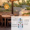 HMVPL Battery Operated Chandelier with Hook, Bamboo Outdoor Battery Operated