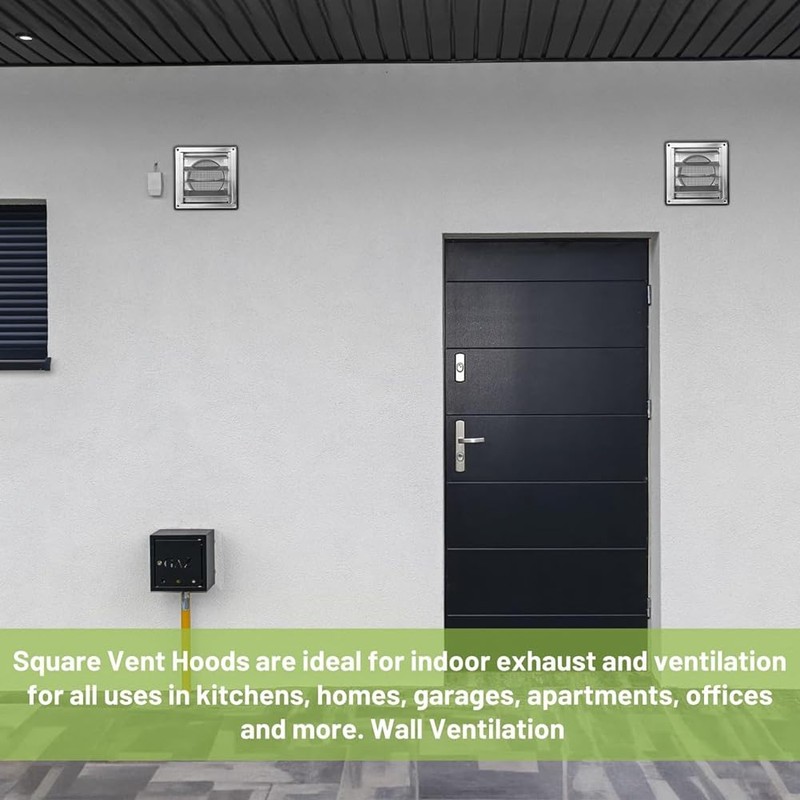 Ventilation Grille 150mm Stainless Steel Air Vents Cover, Louvered Grille