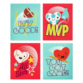 American Greetings Valentines Day Cards for Kids Classroom with Stickers, Sports (40-Count)