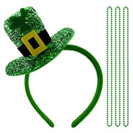 JYOUMI St. Patrick's Day Headband with Black Band Accessories for Costumes Women St Patricks Day Mardi Gras Parties Carnivals Birthday Dance Parties Valentine's Day Photography