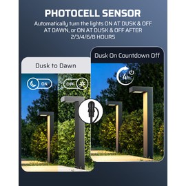 DEWENWILS 200W Low Voltage Landscape Transformer, 120V AC to 12V DC, Outdoor Landscape Lighting Transformer with Remote, Photocell Sensor & Timer, Weatherproof for Garden Spotlights Pathway Lights