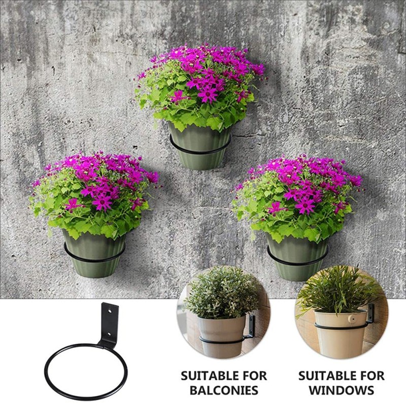 hisunfarm 2 Pcs 8 Inch Flower Pot Holder Hangers,Ring Wall