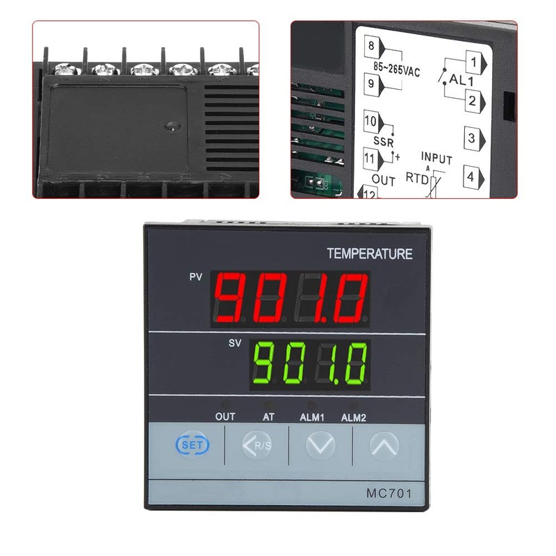 Raguso MC701 PID Thermocouple Controller Temperature Controller Digital PID Temperature