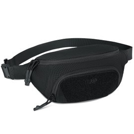 1TG Tactical Fanny Pack Waist Bag Outdoor Tactical Waist Bag Crossbody Chest Bag for Women Men Cycling Daily Climbing Outdoor Sports Black