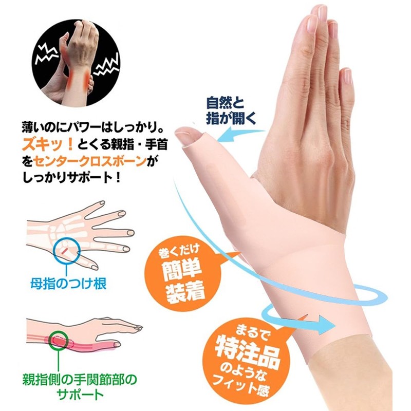 Wrist Thumb Supporter [Ultra Thin / Built-in Spring] Fixed Protection