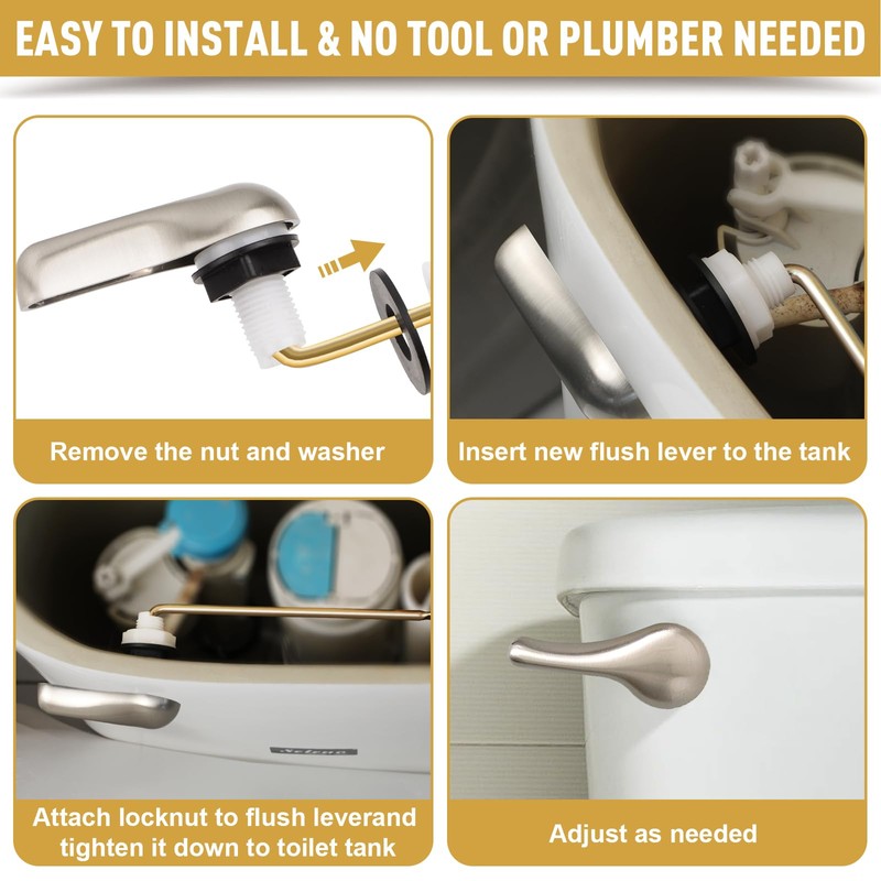 Lydia's Deal Toilet Handle Replacement Kit, Adjustable Front Mount Toilet