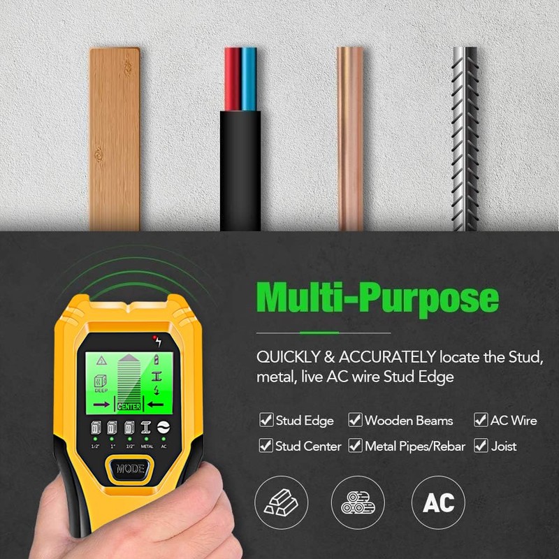 Stud Finder Wall Scanner 5 in 1 Multifunctional Upgraded Smart