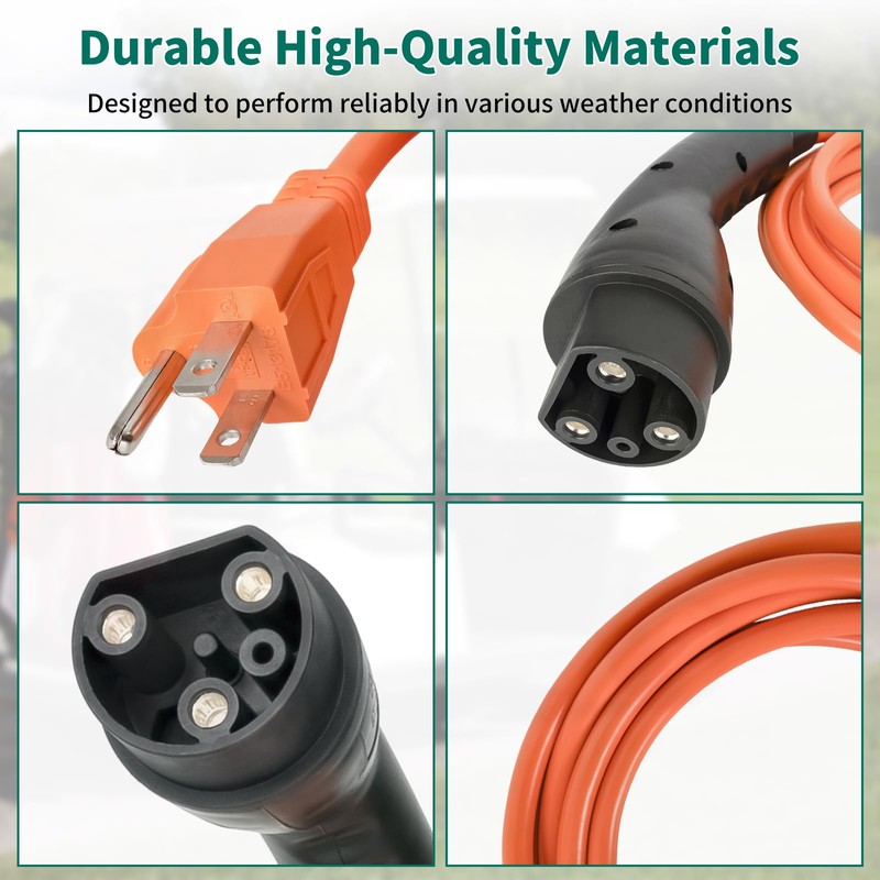 Charging Power Cord Compatible with Evolution ICON Golf Carts, 120V