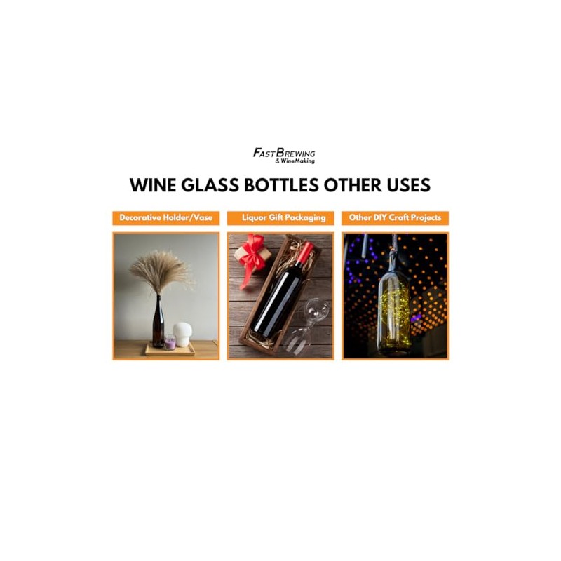 FastRack - 750 ml Clear Wine Bottles (Pack of 12)