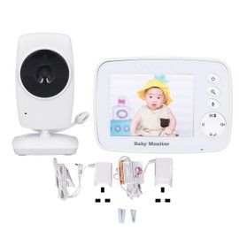Baby Monitor with Camera Sound Wireless Remote High Definition Monitoring Motion Sound Detection Home Monitor 100‑240V UK Plug