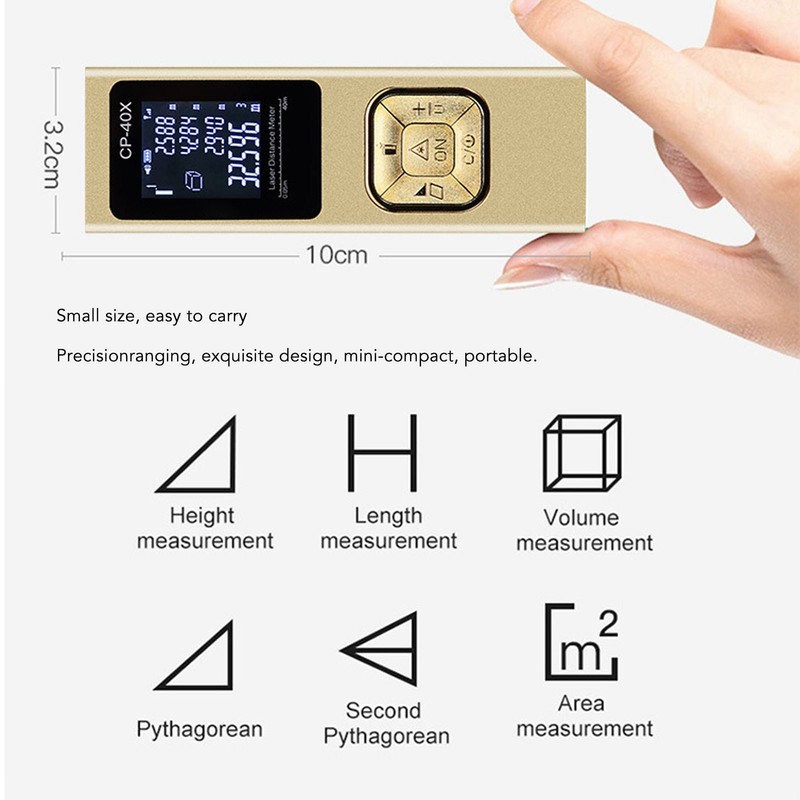 100m Distance Meter Ultrathin Handheld Accurate Electronic Laser Distance Measure