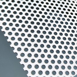 Perforated Stainless Steel Sheet, Perforated Metal Sheet 11.8" x 11.8" Stainless Steel Preforated Sheet, 0.14" Hole, 0.048" Thickness