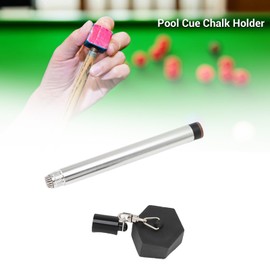 Generic Pool Cue Chalk Holder, 2 in 1 Pool Chalk Holder with Billiard Cue Tip Tool, Portable Pool Snooker Chalk Holder & Billiard Cue Tip Pricker for Billiards Accessories (Hexagonal)