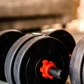 LUXTRI 40 kg 2-in-1 Dumbbell and Barbell Set with 16 Weight Plates Weights for Strength Training