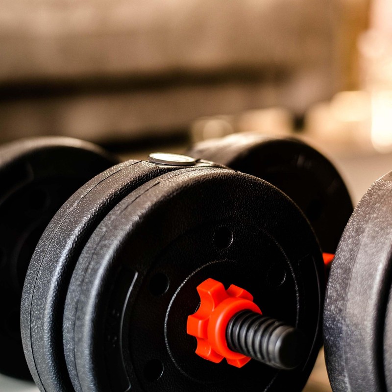LUXTRI 40 kg 2-in-1 Dumbbell and Barbell Set with 16