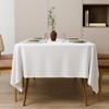 Zdada White Table Cloth 150x260cm(59x102Inch) Rectangular Polyester Tableclothes Washable Table