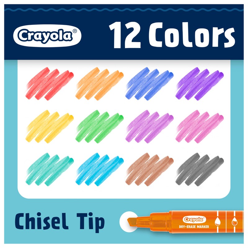 Crayola Take Note Dry Erase Markers for School (12ct) Teacher