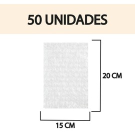 Pack of 50 Plastic Bubble Bags Size 20 x 15 cm Protective Packaging for Safe Shipping of Parcels and Protecting Delicate Items. Perfect for Storage and Storage