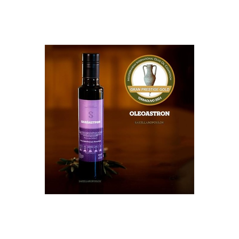 SAKELLAROPOULOS ORGANIC FARMS S OLEOASTRON Premium Gourmet Flavored Extra Virgin