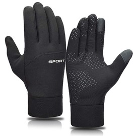 HYJEAL Outdoor Gloves Sports Cold Protection Gloves Cycling Gloves Bicycle Gloves Motorcycle Gloves Smartphone Compatible Long Sleeves Windproof Warm Winter Anti-slip Men's and Women's Gloves Touch