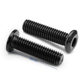 (Pack of 40) M4 x 30 mm Flat Head Allen Screws 304 Stainless Steel Black Oxide Button Head Screw Lens Screw Full Thread