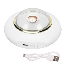 Electric Hand USB Rechargeable Warmer 2 Levels Fast Heating 4000mAh LED Night Light Cute Space Man Hand Heater White