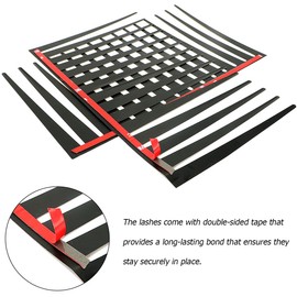 Adunsiaoto Pack of 2 Eyebrow Headlight Stickers, Eyebrow Headlight Stickers, Eyelashes Stickers, Eyelash Car Stickers, Car Headlight Eyelashes Stickers, Eyelashes, Lightweight