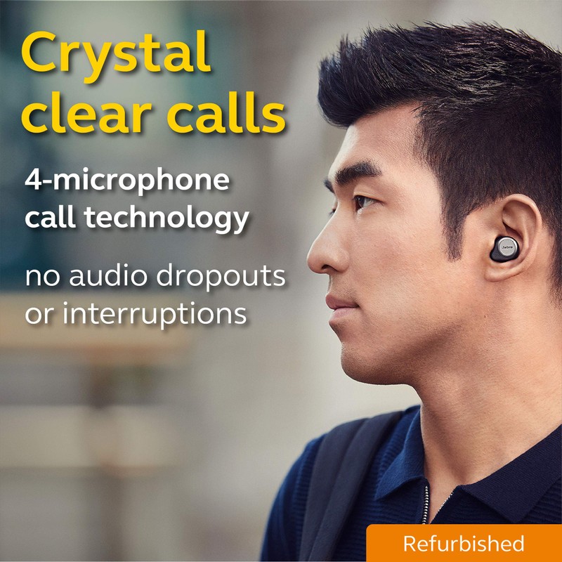 Jabra Elite 75t Titanium Black Voice Assistant Enabled True Wireless