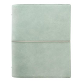 Filofax Domino Soft Organizer, A5 Size, Seagrass - Smooth, Leather-Look, Grain Effect, Tactile, Six Rings, Week-to-View Calendar Diary, Multilingual, 2025 (C021706-25)