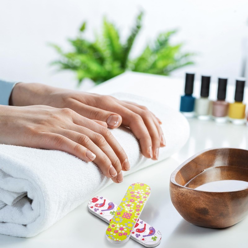 100 Pack Nail Files Double Sided Emery Boards Manicure Tools