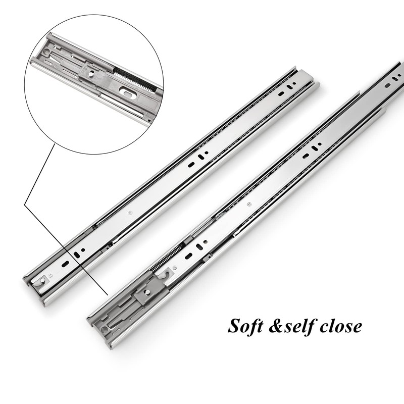 Gobrico 6Pairs(12pcs) 22-Inch Full Extension Telescopic Side/Rear Mount Drawer Slides