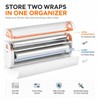 Refillable Magnetic Plastic Wrap Dispenser with Cutter, 2 in 1