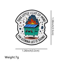 3Pcs Funny Dustbin Cartoon Quotes Brooch Pin – Creative Alphabet Letter Metal Badge, Durable Costume Jewelry for Jackets, Hats & Bags – Unique Novelty Gift for Trash Talk Lovers & Eco-Conscious Friends:_B