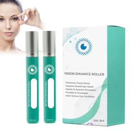 Augenmassage-Serum – Spendet Feuchtigkeit an die Haut um die Augen herum, entspannt die Augen, lindert Trockenheit und Ermüdung und verbessert die Sehschärfe, 2 Stück