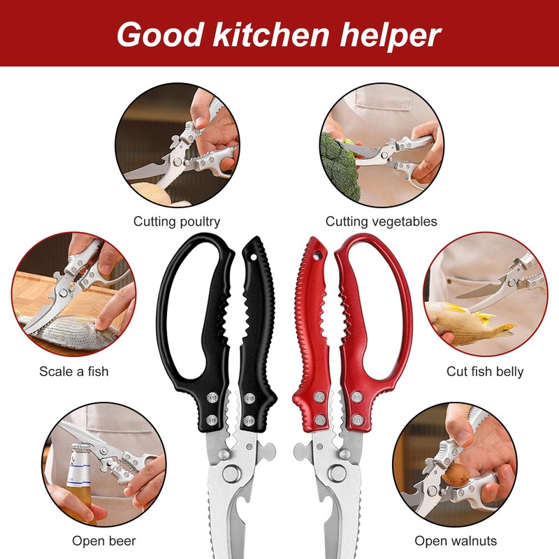 YOUNEEDFUL 2025 Heavy Duty Kitchen Scissors, Used For Cutting Meat,