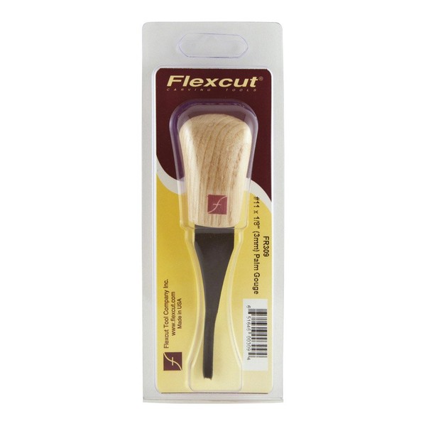 Flexcut #11 Palm Sweep, High Carbon Steel, Solid Ash Handle, 1/8 Inch (FR309)