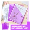Seajan 100 Pcs Binder Pockets for 3 Ring Binder Clear