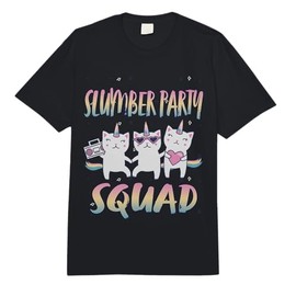 Cute Slumber Party Squad 3 Unicorn Cats Comfort Colors Adult Heavyweight T-Shirt