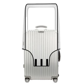 Ycnpeatt 20 Inch Reinforced Edge Suitcase Cover - Transparent PVC Waterproof Luggage Protector with 3 Heavy-Duty Velcro Straps, Premium Wrapped Design for 20" Wheeled Suitcases (1-Pack)