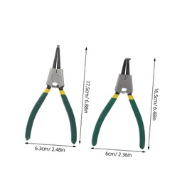 ULTECHNOVO 1set Pliers Heavy Duty Precision Circlip Pliers Straight Curved Jaws for Internal External Removal Essential Tool for Mechanics and Enthusiasts