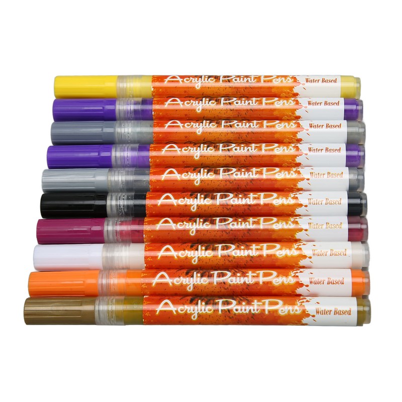 10PCS Nail Art Pen Set Colorful ABS Housing Nail Point
