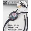 PEARLY JUN Bolo Tie for Women Men Flower Rose Western