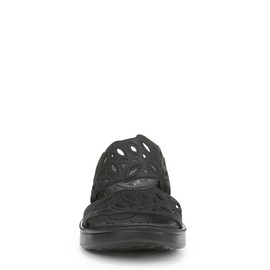 LifeStride Womens Delight Wedge Sandal Black Shimmer 9.5 W