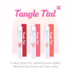 BEAUTY PEOPLE Flower Dew Tangle Lip Tint with Vitamin-Packed Fruit Extracts for Soft, Hydrated, Plump Lips - Long-Lasting Lip Stain (Red and Pink, 3.5ml)