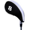 Andux Golf Iron Headcover with Zipper 10pcs/set White/Black