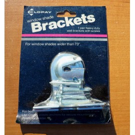 Clopay (1 PAIR) HEAVY DUTY Outside Mount Window Roller Shade Brackets for 73" or Wider