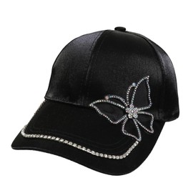 NiceYnn Womens Embrioderied Butterfly Bling Studded Rhinestone Baseball Hat, Girls Flower Peak Cap Sun Snapback Hat Adjustable Casual Pre-Curved Trucker Hip Top Hat