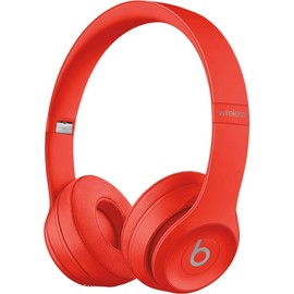 Beats Solo3 Wireless On-Ear Headphones - Citrus Red (Renewed)